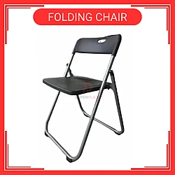 Kerusi lipat Foldable Folding Chair Office Meeting Conference Simple Plastic Chair Kerusi Lipat Black
