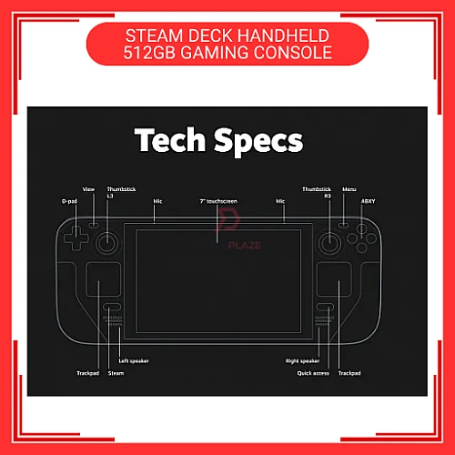 Ready Stock 512GB Original Valve Steam Deck Handheld Gaming Console 512GB Brand New Set Support Window Steamdeck
