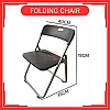 Kerusi lipat Foldable Folding Chair Office Meeting Conference Simple Plastic Chair Kerusi Lipat Black