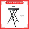 Kerusi Lipat Portable Folding Stool Household Plastic Round Stool Outdoor Home Living Office Space Saving Bench