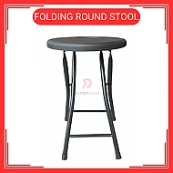 Kerusi Lipat Portable Folding Stool Household Plastic Round Stool Outdoor Home Living Office Space Saving Bench