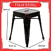 30x46cm Tolix Stool Indoor Outdoor Metal Chair