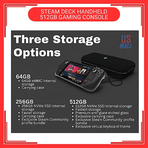 Ready Stock 512GB Original Valve Steam Deck Handheld Gaming Console 512GB Brand New Set Support Window Steamdeck