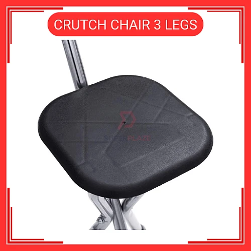 Portable Light Weight Tripod Stainless Folding Crutch Chair 3 Legs