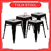 30x46cm Tolix Stool Indoor Outdoor Metal Chair