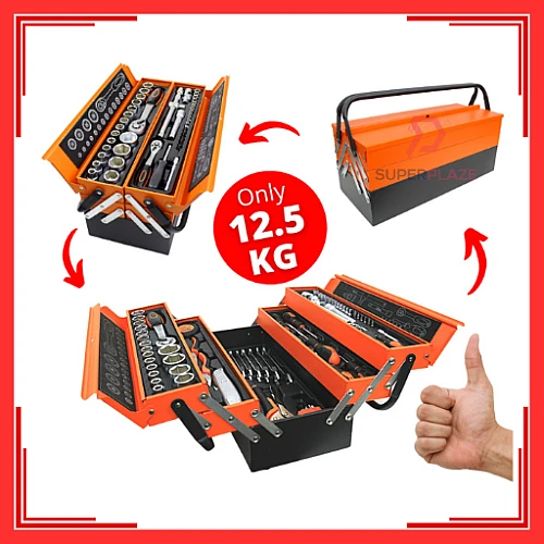 B085 - 85pcs Hand Carry Combination Tool Set Heavy Duty Tools Box