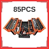 B085 - 85pcs Hand Carry Combination Tool Set Heavy Duty Tools Box