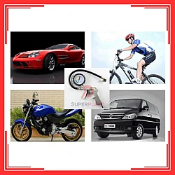4236 Tire Inflator Gauge 220 PSI Meter Tester Gun Inflator Pump Tire Pressure Air Gun